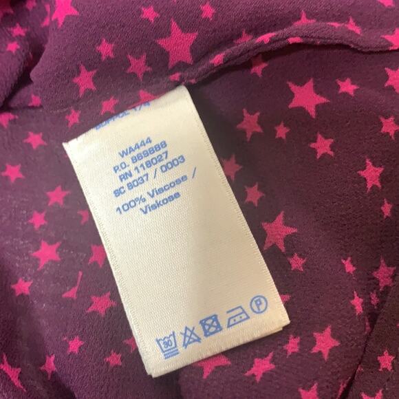 Boden starry night tie front blouse star print - Picture 6 of 7